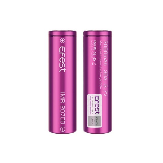 Accus 20700 Efest 3000 Mah 30A (Pack De 2)