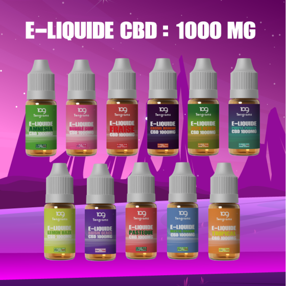 E liquide CBD 1000mg 10ml Tengrams